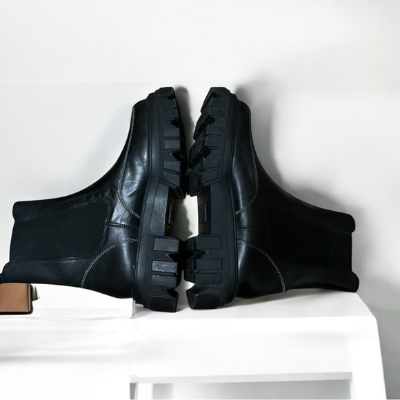 Marc Fisher LTD Morgan Chelsea Boots Chunky Lug Sole Black Size 8 - Picture 3 of 8